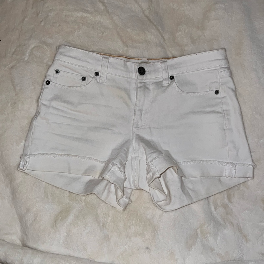 J. Crew Size 25 Stretch White Denim Shorts